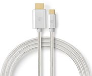 Nedis Fabritallic USB-C til HDMI-kabel