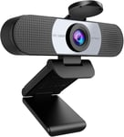 Webcam 1080P- Webcam C960 Full HD avec Double Microphone, Paramètres réglables, Grand Angle 90 ° avec Correction Automatique, Plug & Play, caméra de Streaming pour Linux, Win10, Mac, Youtube.[V832]