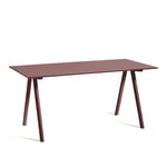 HAY - CPH10 2.0 Desk Bordeaux Lacquered Oak Frame L160 X W80 X H74 Burgundy Linoleum Top Bordeaux Lacquered Edge - Kirjoituspöydät - Ronan & Erwan Bouroullec - Punainen - Puu