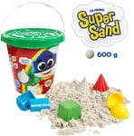 The Original Super Sand Green Storage Bucket With Sand, Shapes & 4 Moulds - 600g