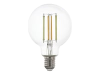 Eglo Connect-Z - Led-Filamentlyspære - Form: G80 - E27 - 6 W (Ekvivalent 60 W) - Klasse E - Avstembar Hvit - 2200-6500 K - Gjennomsiktig