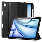 ESR Coque pour iPad Air 11 Pouces M2 (2024), iPad Air 6/5/4(2022/2020, 10.9 Pouces), avec Support pour Pencil, Coque Douce et Flexible, Support Pencil Pro/USB-C, Série Rebound, Noir