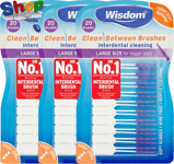 Clean  between  Interdental  Large  Purple  Brushes -  Pack  of  3 ,  Total  60