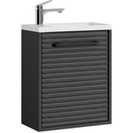 Badplaats - Meuble de salle de bain Etna 40 x 22 cm Noir mat - Meuble toilette