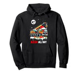 Sleigh All Xmas Day Christmas Santa Driving Crane Truck Pullover Hoodie