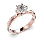 Festive Classic 23 solitaire diamantring 1,00 ct roseguld 18-686-100-PK-LABGVS1