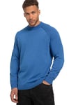 STHUGE Pull à Manches Longues, Petit col cheminée et délavage Stonewashed - Jusqu'au 8 XL Bleu Royal 6XL 819626764-6XL