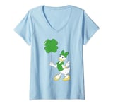 Disney Daisy Duck Shamrock Balloon St. Patrick's Day T-Shirt avec Col en V