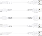 10Cm Câble Usb C Court, [Lot De 5] Câble Usb A Vers Usb Type C 3A Charge Rapide Cable Usb C Android Auto Pour Samsung Galaxy A12/A32/A52/S10/S20/S21, Xiaomi 9T/Note 10, Huawei, Google Pixel[X1645]