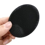 Poejetag Petite brosse de nettoyage du visage en silicone souple pour exfolier les points noirs et les pores (noir)