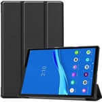 Coque tablette - Lenovo - Tab M10 FHD Plus - PU Cuir - Antichoc - Léger - Noir