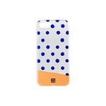 LA VOLATIL iPhone 7, iPhone 8 and iPhone SE White and Orange Case with Exclusive Io&Mio Polka Dot Design