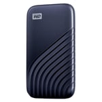 WD My Passport SSD WDBAGF0020BBL - SSD - chiffré - 2 To - externe (portable) - USB 3.2 Gen 2 (USB-C connecteur) - AES 256 bits - bleu nuit