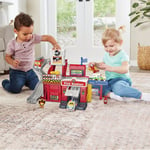 VTech Toot-Toot Drivers Fire Station Set Time For Some fire Fighting Fun ,Action