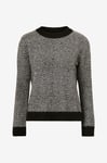 Selected FEMME - Tröja slfHeri LS Knit O-neck - Svart