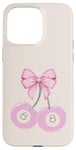 Coque pour iPhone 15 Pro Max Coquette 8 boules rose cerise