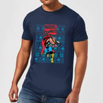 Pull de Noël Homme Marvel Avengers Thor - Bleu Marine - S