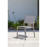 Chaise de jardin empilable - Aluminium - Gris - STOCKHOLM  