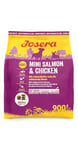 JOSERA Mini Saumon & Poulet (1 x 900 g) | Croquettes de qualité supérieure avec protéines de Saumon | Petites croquettes idéales pour Les Petits Chiens | avec délicieuse Poudre de Sauce même Humide |