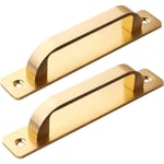 Keyouny - Poignée De Porte 2pcs Alliage d'aluminium En Alliage D'aluminium Poignée De Porte Coulissante Lourde Pour Porte Intérieur Extérieur Porte