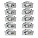 10 X Paulmann Lampes Encastrées Image Pivotant 51mm Fer Brossé Inclus GU10 S