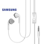 Ecouteurs Intra-auriculaires Kit Piéton Mains Libres d'origine Samsung EHS61ASFWE Blanc pour Samsung Galaxy A8 2018 A530 5.3"