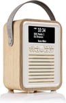 DAB/DAB+Radio Bluetooth FM Alarm Clock Mains Battery - VQ Retro Mini - Oak