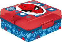 STOR Boîte à sandwich rouge Marvel pour enfants en plastique Spiderman avec plusieurs compartiments