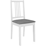 Lot de 4 Chaises à manger avec coussins Chaises à dîner, Chaises de cuisine blanc bois solide Maison Chic