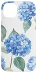 Coque pour iPhone 14 Plus Aquarelle Floral Bleu Hortensias Pretty Blue Floral