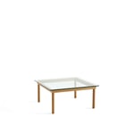 HAY - Kofi Water-Based Lacquered Oak Frame W. Clear Glass Tabletop 80X80 - Soffbord - Martin Solem