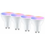 Ampoule Connectée Gu10 WiFi 5W 400LM led rgb 2700K-6500K Compatible avec Alexa/Google Home, app Télécommande, Contrôle Vocal, Ampoule Intelligente