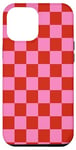 iPhone 15 Pro Max Red Pink Checkered Pink Red Checkered Pink and Red Checkered Case