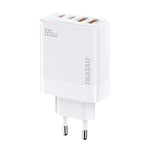 Dudao Väggladdare A65eu Gan 2xusb-a/2xusb-c Pd 65w - Vit