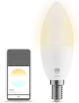 Chuango C372W Ampoule Bougie Wifi Intelligente E14 - Smart Bulb Décorative Blanche Connectée pour Économie d'Énergie - Contrôlable depuis Smartphone, Alexa et Google Home - Puissance 5W