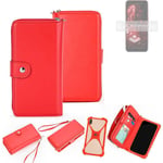 Wallet Mobile phone cover nubia Red Magic 3S Phone protective Case red