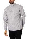 Jack & JonesBradley Half Zip Sweatshirt - Light Grey Melange