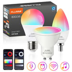 WIFI Smart Bulb GU10 RGB CCT Dimmable Lamp Alexa Google Home App Control UK X4