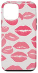 Coque pour iPhone 12 mini Pink Lips Kiss Kisses Rouge à lèvres Coquette pour femme