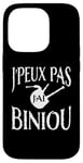 Coque pour iPhone 14 Pro Bretagne Je peux pas j'ai Biniou Idée cadeau Humour Breton