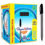 Paper Mate stylo bille à capuchon InkJoy 100ST - pointe moyenne (1,0 mm) - noir - lot de 100