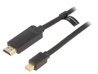 Cable HDMI male mini DisplayPort male 1.5m noir