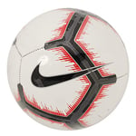 NIKE Pitch FA18 Football, Unisex, SC3316, White/Bright Crimson/Black/Bla, 4 (EU)