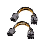 Cable Matters (2-Pack) 6-Pin PCIe to 8-Pin PCIe Adapter Power Cable - 10cm