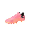 Puma Unisex Youth Future 7 Play Fg/Ag Jr Soccer Shoes, Sunset Glow-Puma Black-Sun Stream, 12 UK