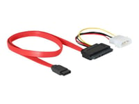 Delock SATA All-in-One cable - Câble SATA - Serial ATA 150/300 - alimentation interne 4 plots, SATA pour combo SATA (F) - 50 cm