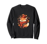 Fox Fall Season Autumn Leaves Thanksgiving Sweatshirt