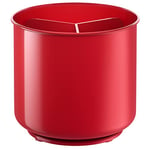 Extra Large Rotating Red Utensil Holder with Sturdy No-Tip Weighted Base, Removable Divider, and Gripped Insert | Rust Proof and Dishwasher Safe Kitchen Utensils Holder and Cutlery Holder