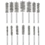 Ahlsen - Brosse Metallique pour Perceuse, 14 Pièces Brosse de Trou en Acier Inoxydable, Différentes Tailles Brosse de Nettoyage en Acier Inoxydable