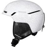 Odoland Casque de Ski, Casque de Snowboard Brillant, Casque de Ski avec Cache-Oreilles Anti-Choc pour Femme Fille, Casque de Neige Compatible avec Masque de Ski, Sécurité Certifiée, Blanc